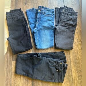 White House Black Market Bundle Skinny Jeans size 0 four pairs!